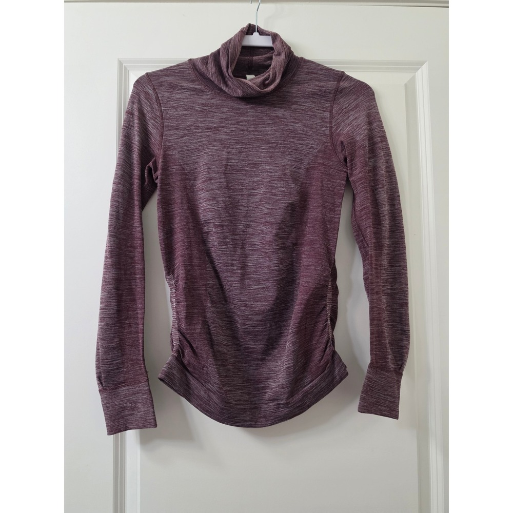 Lululemon Wooly Wonder Turtleneck Wool Blend Burgundy Red Size 4